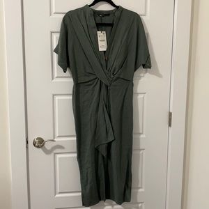 Zara Green Linen Dress